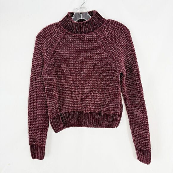 H&M Sweaters - H&M Divided Women Chunky Knit Pullover Sweater Small Burgundy